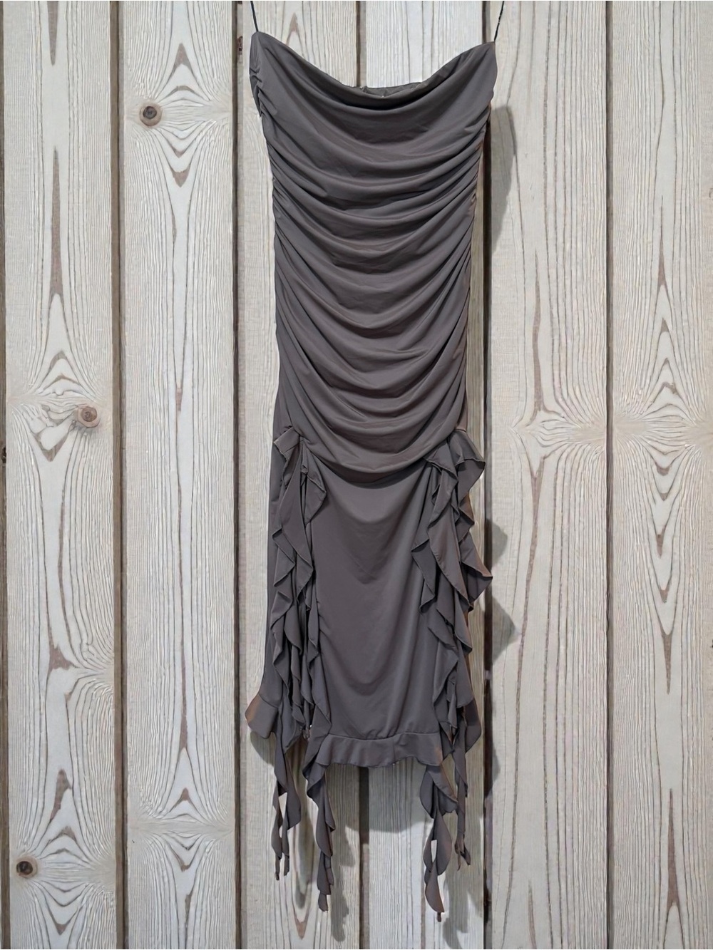 Thirty/thirty LA Brown Ruffle Dress